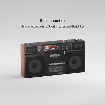 B for BoomBox audio boombox eq motiondesign spotify