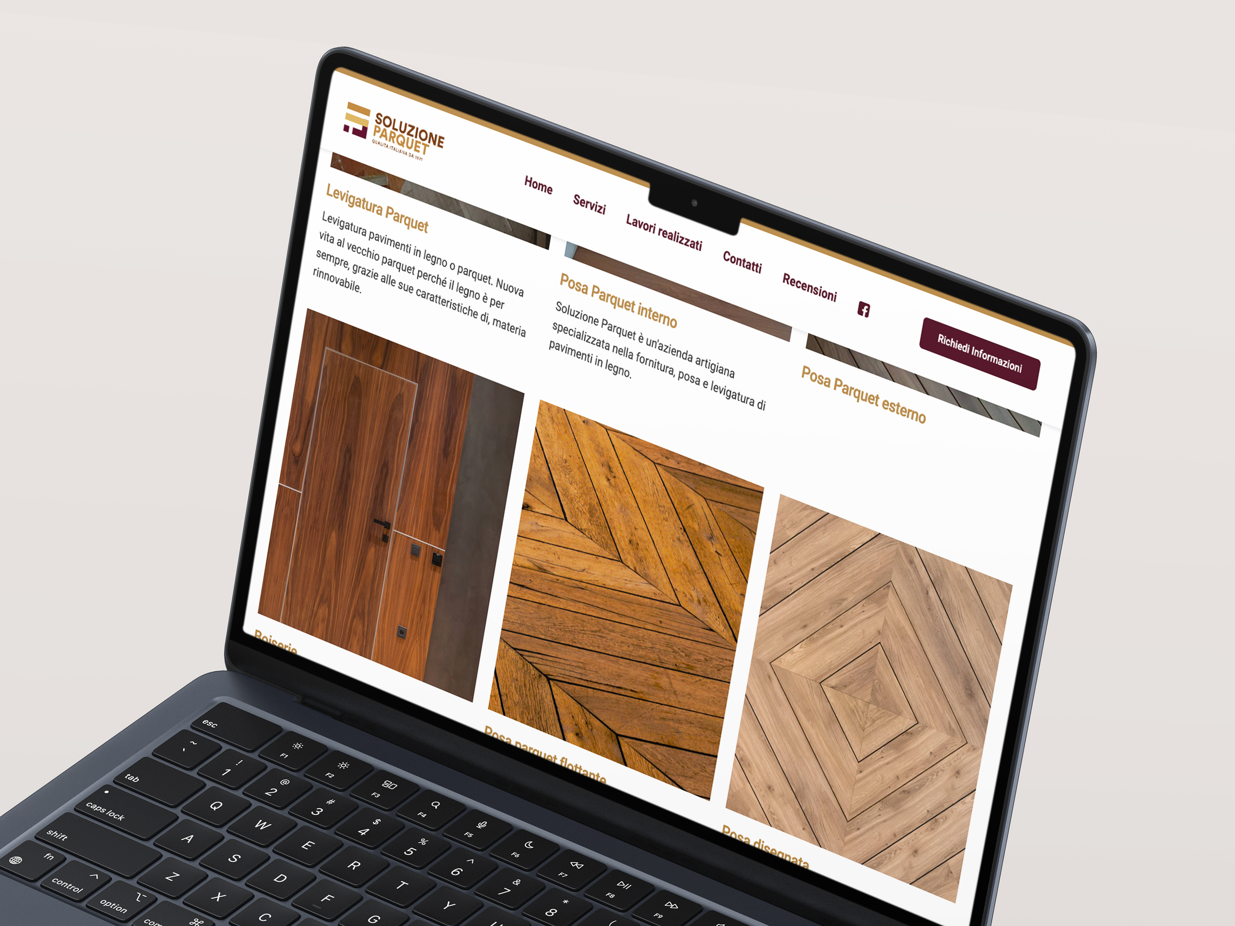 Soluzione parquet Project animation brand brand identity branding brown coding logo minimal type ui ux website wood