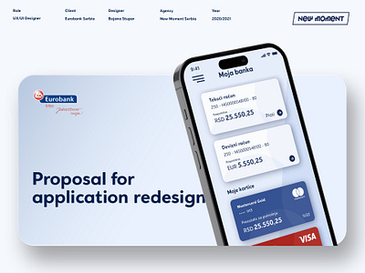 Eurobank Serbia - Proposal for application redesign behance creative mechanical engineering ui ui design ux design ux ui design web design website design