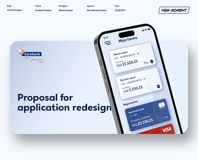 Eurobank Serbia - Proposal for application redesign behance creative mechanical engineering ui ui design ux design ux ui design web design website design