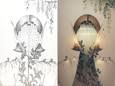 The sad girl illustration