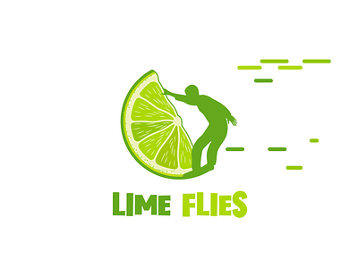 Lime Flies (Tempus Fugit) animated animation citrus flies flying fugit gif lime logo man superman tempus