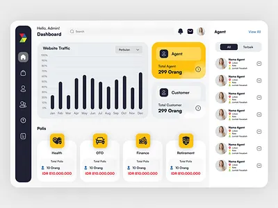 Insurance Company Dashboard figma insurance ui ui design web design