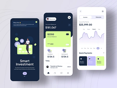 Financial App Design app design attractive design bankingapp finance interactive mobile app mobile application money uiux user experience user interface