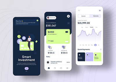 Financial App Design app design attractive design bankingapp finance interactive mobile app mobile application money uiux user experience user interface