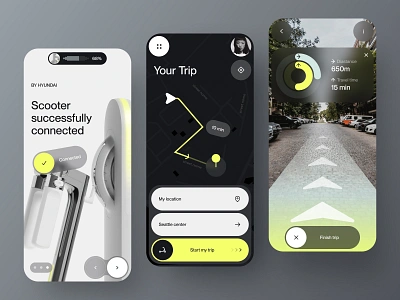E-Scooter - Smart AI Mobile App ai ai app app app design automation b2b crm dashboard design management mobile mobile app optimization product design saas scooter smart app software ui ux
