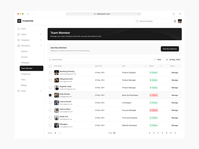 Team Management dashboard design exploration management product design team teamwork ui ux visual web design