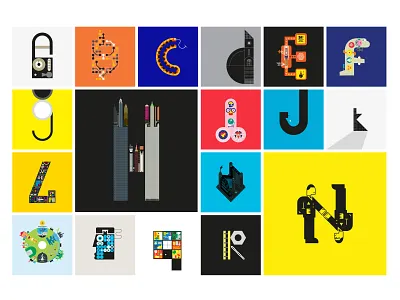 A-Z Poster graphicdesign illustration infographics letterforms logo typography vector