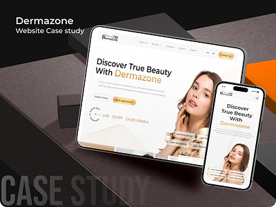 Dermazone Clinic Website Case Study casestudy clinic landing page cosmetic website custom website development dermatology website design designer doctor bookin dubai hospital landingpage ui ui ux website website development company