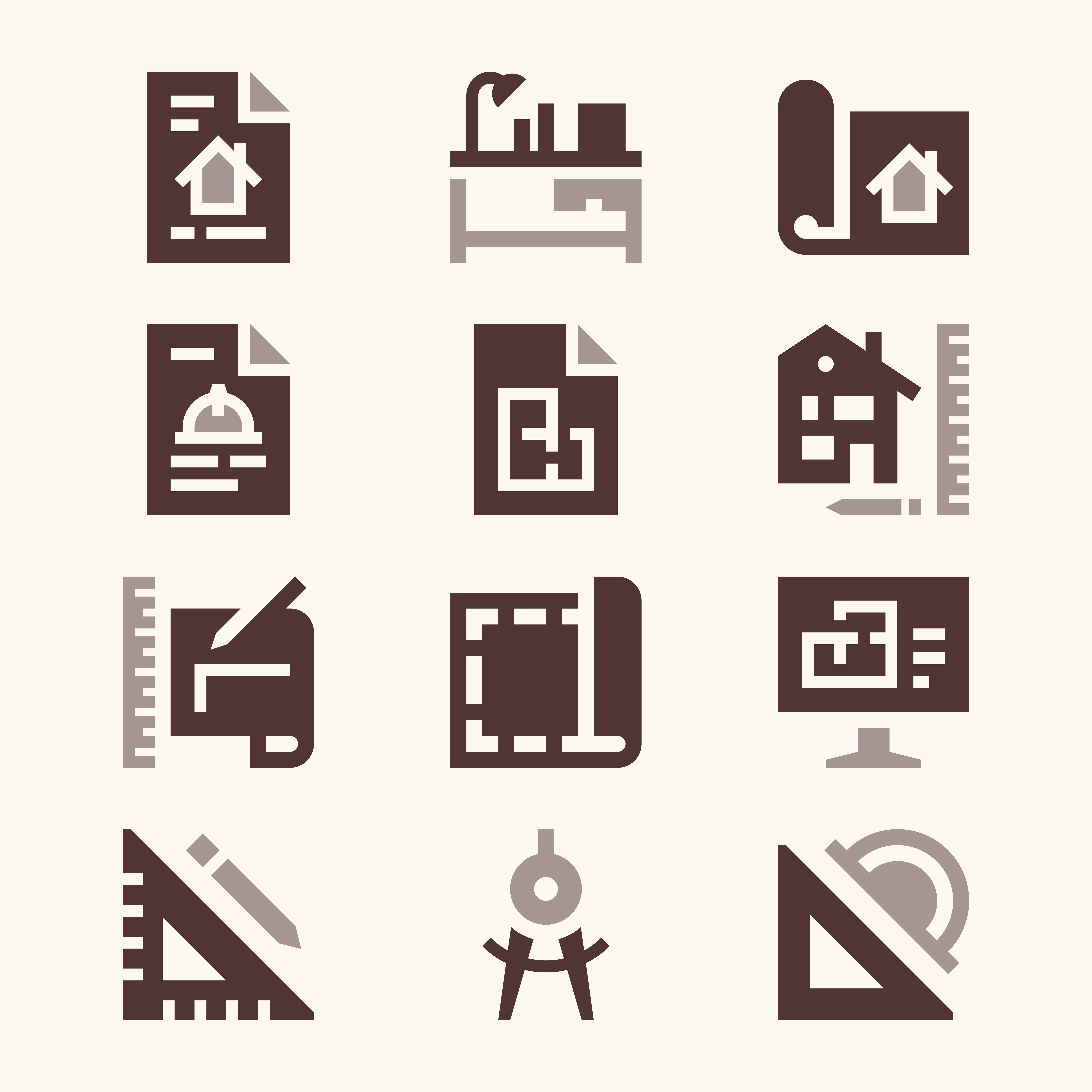 Architect Elements / Basicons architect architecture building construction design desk divider floor plan house icons paper plan project property protractor ruler supplies tools triangle ui