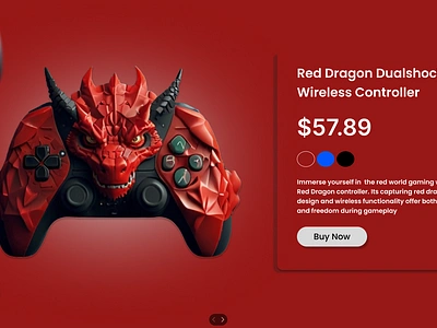 Design Web Landing Page Controller Dualshock With Figma+Midjourn controller figma graphic design landing page midjourney ui ux web web design website