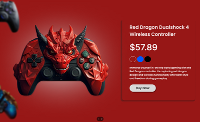 Design Web Landing Page Controller Dualshock With Figma+Midjourn controller figma graphic design landing page midjourney ui ux web web design website