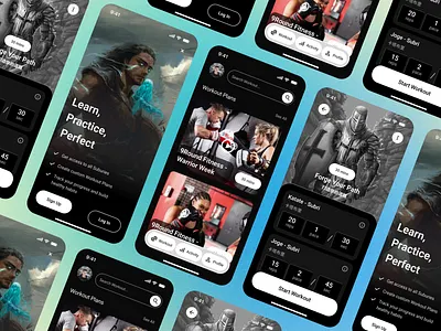 Fitness & Workout App UI Design appinterface appuidevelopment digitalfitness exerciseapp exercisemotivation fitlife fitness workout app ui design fitnessappdesign fitnessgoals fitnessjourney fitnessmotivation healthandfitness mobileappdesign uiuxdesign userexperiencedesign wellnesstech workouttracker workoutui
