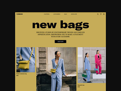 Ecommerce Website for a Fashion Brand brand identity branding e commerce ecom ecommerce fashion homepage landing page product page ui ux website design