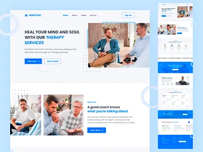 Mental Health Landing Design Concept abu hasan buraq lab clean ui ux health care healthcare hospital landing page medicine meditation medtech mental care mental health clinic mindfullness online clinic online doctor ui ux web design webdesign website design yoga