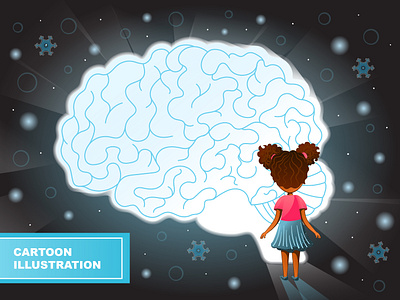 Book Illustration - Discover Your Brain 2d book illustration cartoon art character cute illustration illustration vector