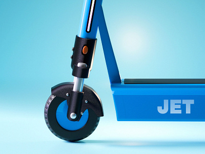 JET Scooter 3d 3d art 3d design 3d designer 3d illustration bicycle bike blender3d blue branding cute 3d electro graphic design lowpoly render scooter