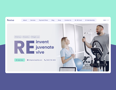 Revive Philly beauty clinic concept fitness health medecine redesign spa therapy website weightloss wellness