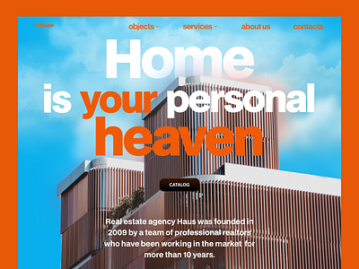 Hero page Real estate agency website agency design hero section landing page property real estate ui