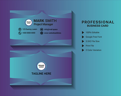 Professional Business Card branding busines card card graphic design id card logo print