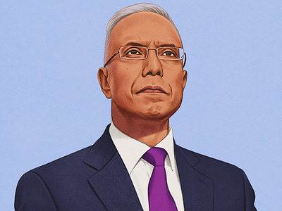 Lutfur Rahman business digital editorial folioart helen green illustration portrait realist