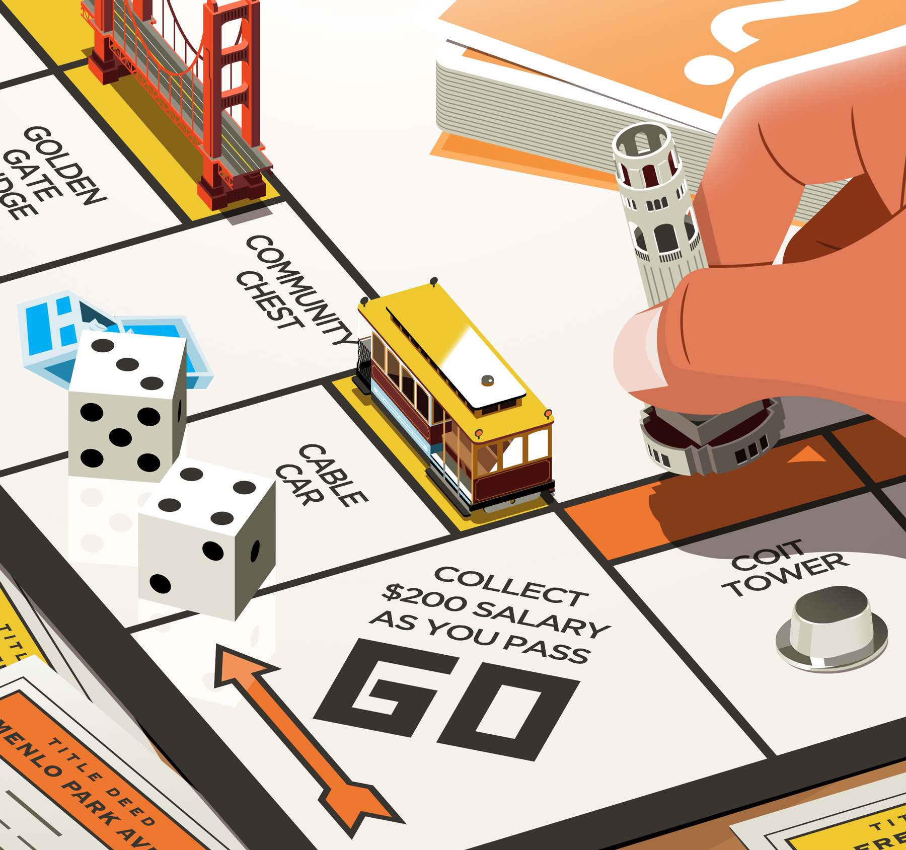 San Francisco Bay conceptual digital donghyun lim editorial folioart illustration isometric travel