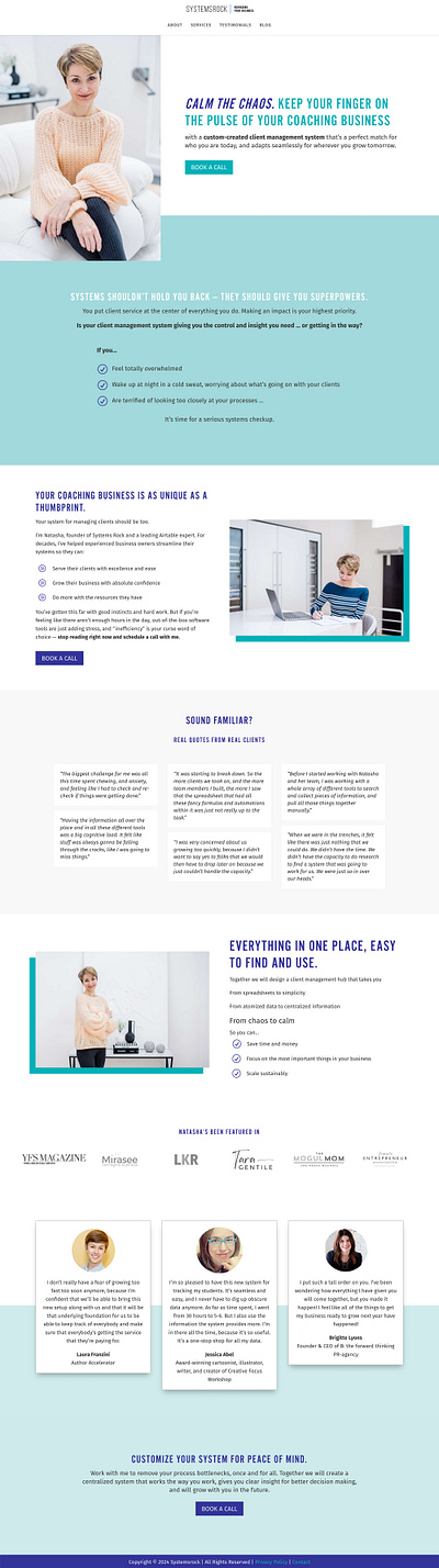 SystemsRock Page Rebuild design landing page web design