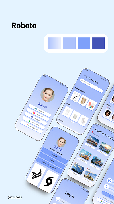 UI Aplikasi Desain Kemasan Visual graphic design minimalism mobile ui
