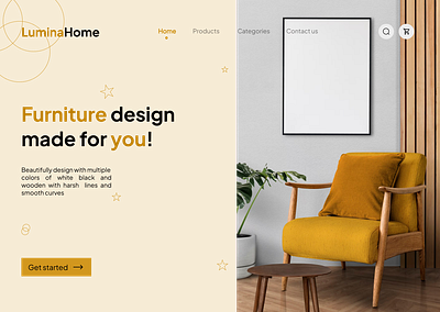 Furniture | Landing Page app design branding furniture landing page illustration mobile app design product design typography ui ui ux designer ux web design website design