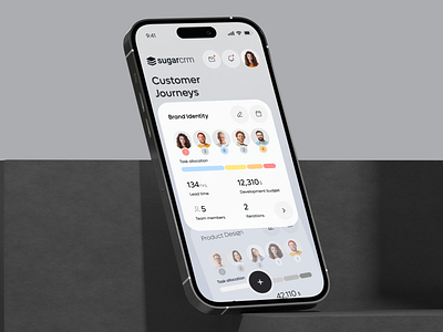 Sugar CRM - Customer Journey Dashboard admin ai ai app app app design b2b business corporate crm customer dashboard design management mobile mobile app product design saas software ui ux