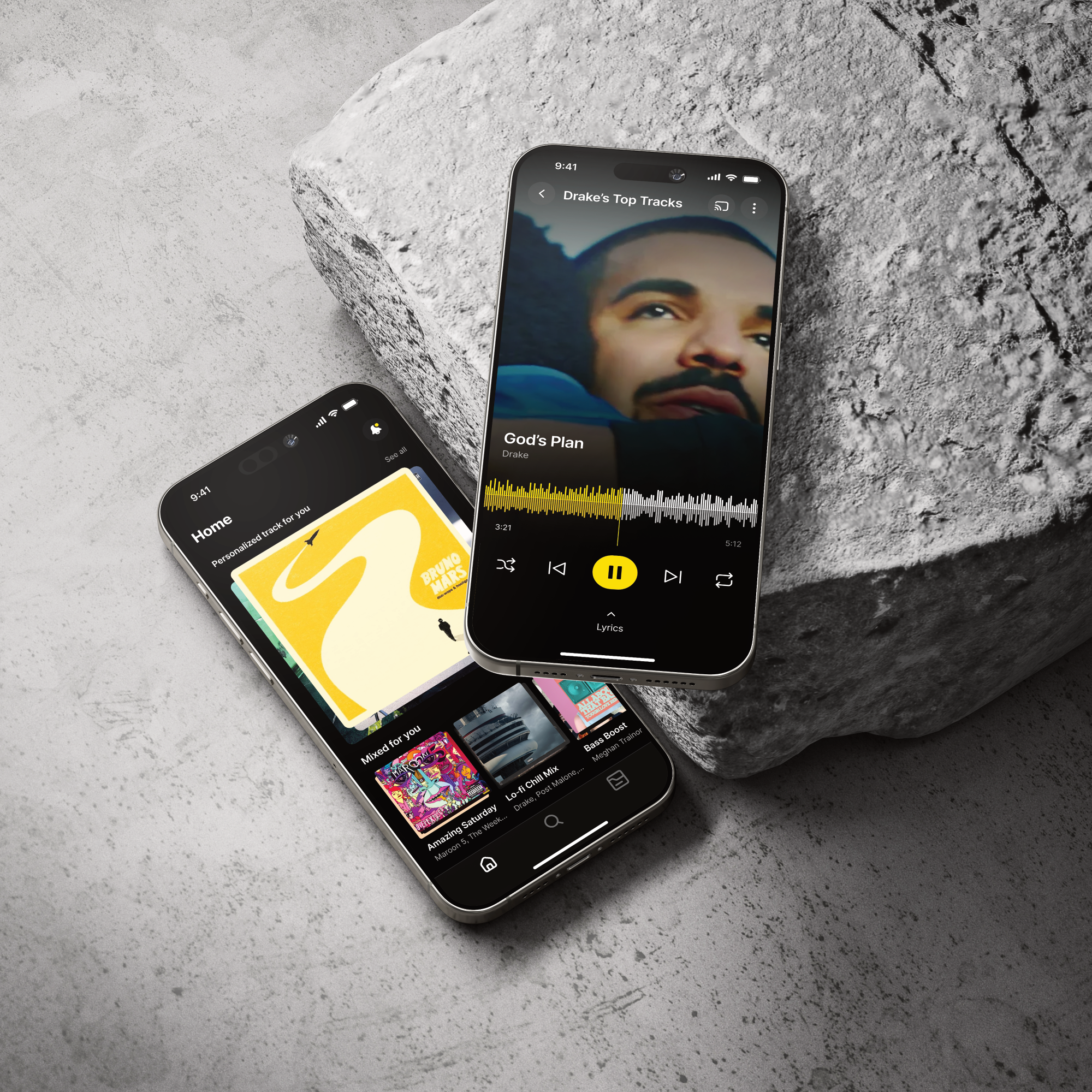 Personalized Streaming Music App appdesign design mobiledesign music musicapp streaming ui uidesign uiux user interface