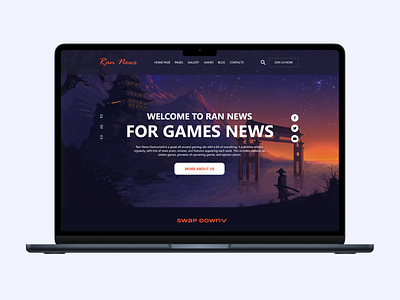 🎮 Ran News: Games News Website esports gamedesign gamenews gamer gameui gaming gamingcommunity gamingnews newswebsite ui uidesign uxdesign videogames webdesign