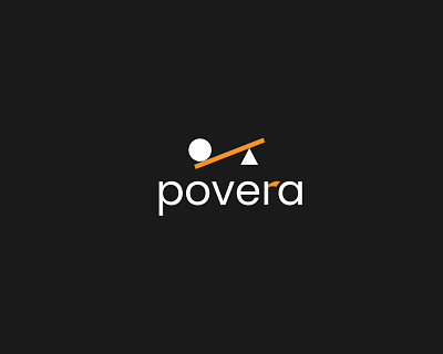 povera data analysis design logo modern technology