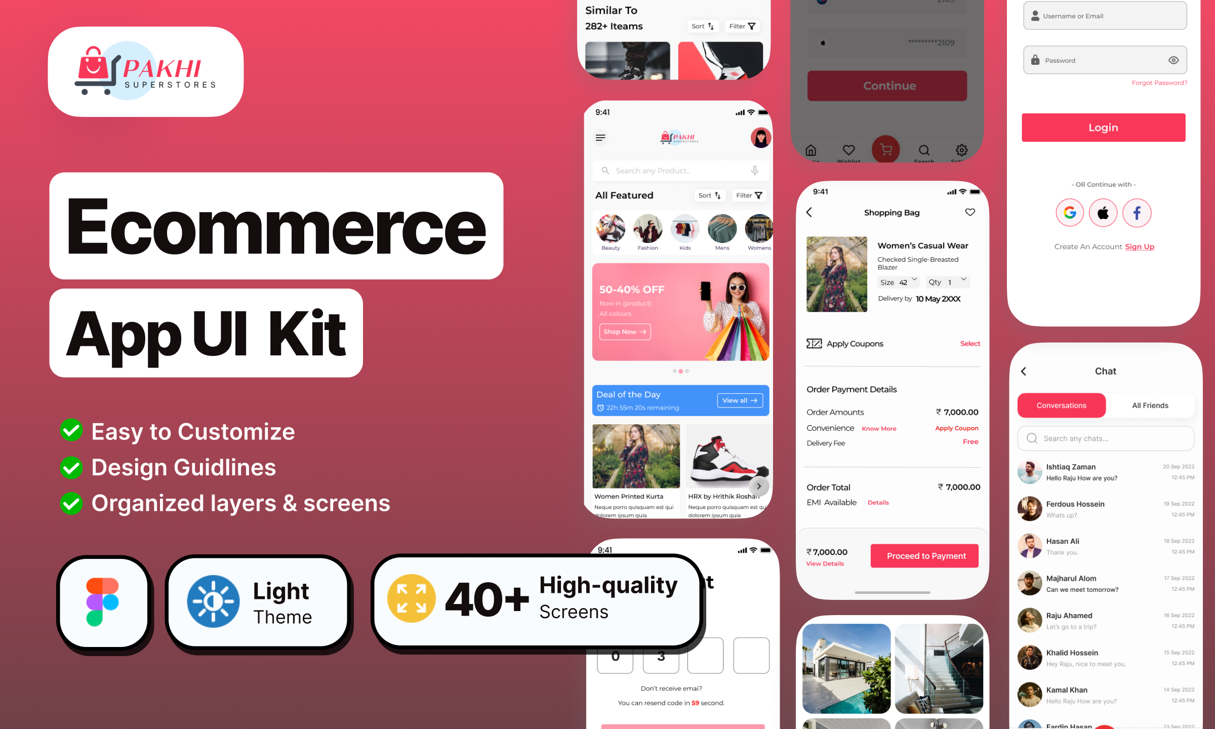Pakhi Superstore - Ecommerce App UI Kit mobile app piyush608 ui ui designer ui developer uikit ux designer website designer