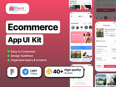 Pakhi Superstore - Ecommerce App UI Kit mobile app piyush608 ui ui designer ui developer uikit ux designer website designer