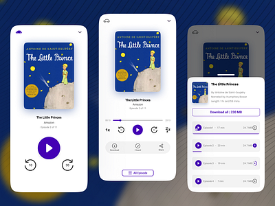 Podcast and audiobook player android android player app player audiobook audiobook player book player car mode functional player good player graphic design mobile app mobile player music player player podcast podcast app podcast player ui ux ux player