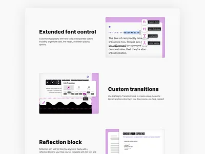 Mighty Website: Feature Callouts branding ui web web design website