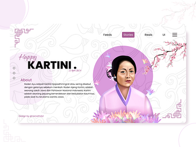 Kartini Days - Home Page 3d branding graphic design homepage inspirationwebsdesign landingpage logo motion graphics pinkwebwebsite ui uiux uix ux webdesign webtrend webui