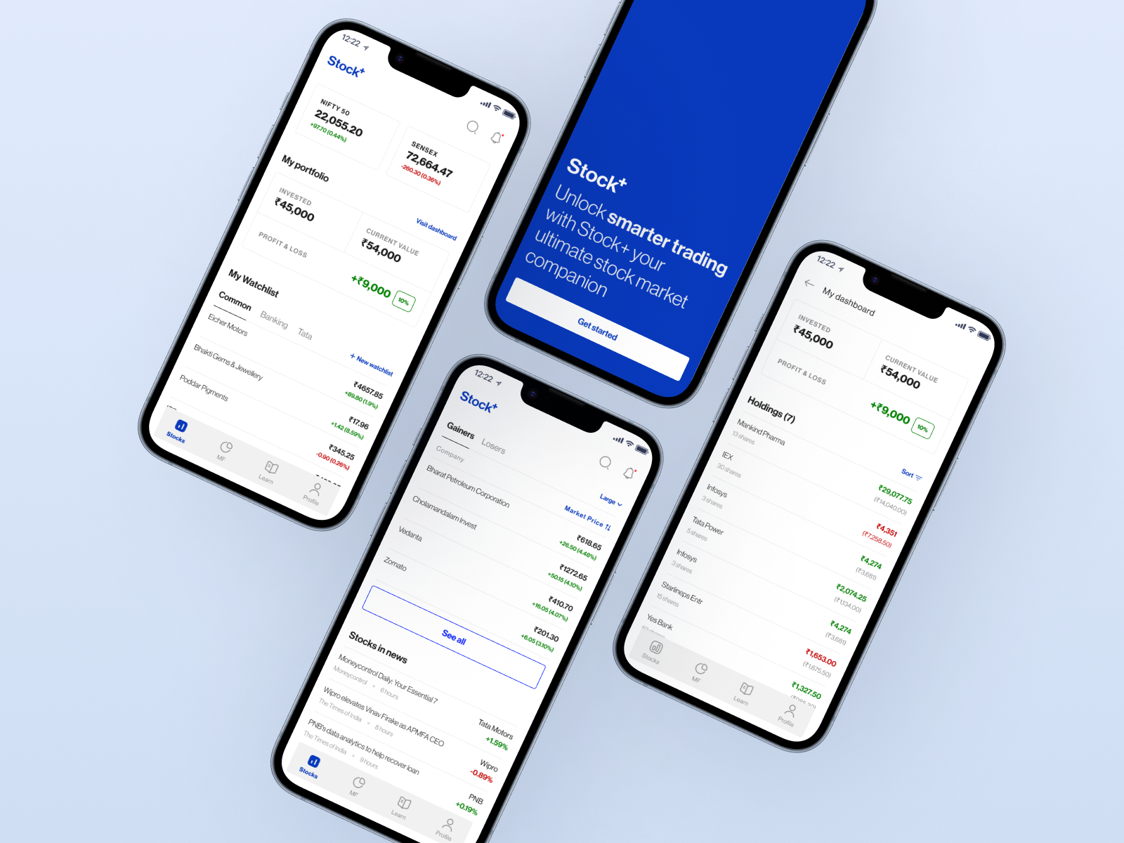 Stock+ trading app: Your ultimate stock market companion branding design dribbble best shot financetech fintech investing investsmart logo marketinsights stockmarket stockmarketapp tradebetter tradingapp typography ui uidesign user inteface ux