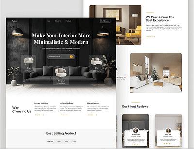 Furniture Ecommerce Landing Page design figma figmaui furnitureecommerce landingpage landingpageui ui uidesign uiux ux uxdesign webapp webdesign website websitedesign webui webuidesign