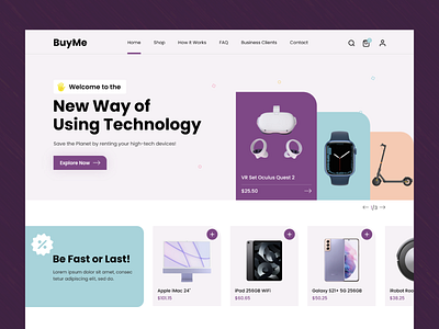 BuyMe Website animation ecommerce graphic design photoshop products ui user experience user interface video website
