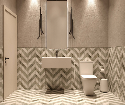 Restaurant Toilet Design | Interior Design 3d 3dsmax bath branding design designer graphic design interior interior design restaurant toilet