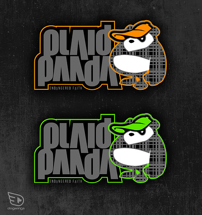 Vote - orange vs green chipdavid dogwings drawing logo panda vector