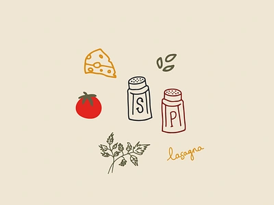 Italian dinner recipe ingredients brand identity branding branding inspo cooking illustration graphic design illustration illustration design ingredient icons ingredient illustrations italian recipe italy icons italy illustrations pasta recipe recipe icons