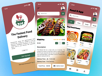 Food app - UI Design digitaldesign food app food app ui design mobileappdesign mobileux responsivedesign ui userexperience visualappeal