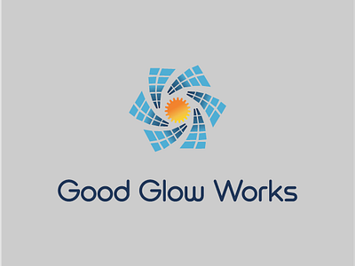 The logo for Good Glow Works! branding ecofriendly goodglowworks graphic design greenenergy logo luxuryhomes millennialliving moderncomfort solarpower sustainableliving