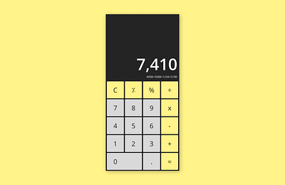 Calculator DailyUI#4 calculator dailyui dailyuichallenge design figma mobile ui ux web web design