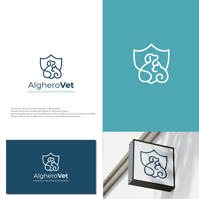 AlgheroVet logo animal pet animal pet logo best designer design graphicdesign illustration logo design logodesign minimal modern logo veteran logo veterin vetlogo