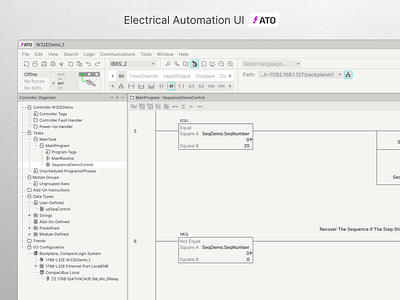 Electrical Automation Application product design ui