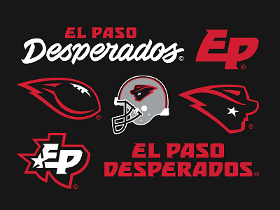 14/32 – El Paso Desperados branding design desperado el paso flash sheet football graphic design illustration logo sports sports branding texas typography